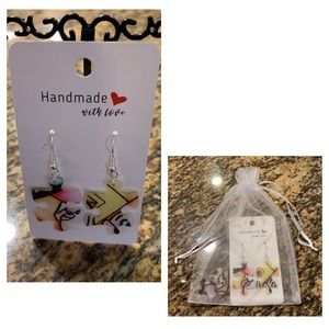 Handmade puzzle earrings